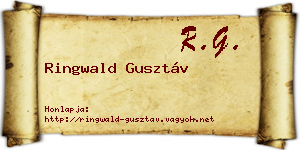 Ringwald Gusztáv névjegykártya