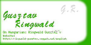 gusztav ringwald business card
